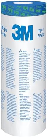 ScotchBlue Pre-taped Painter's Plastic with Dispenser, Unfolds to 48 inches by 30 yards,PTD2093EL-48