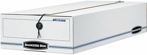 Bankers Box 12-Pack String & Button Check Box, 9" x 23" x 4"