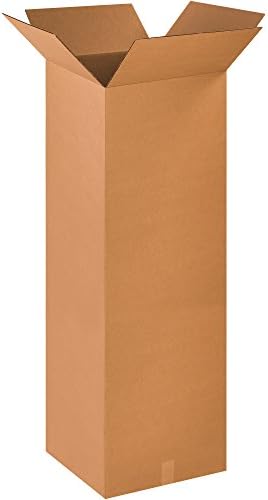 BOX USA 16 x 16 x 48 Corrugated Cardboard Boxes, Tall 16"L x 16"W x 48"H, Pack of 10 | Shipping, Packaging, Moving, Storage Box for Home or Business, Strong Wholesale Bulk Boxes