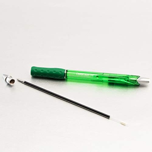 Pentel RSVP Super RT Ballpoint Pen, (0.7mm) Fine Line, Green Ink, Box of 12 (BX477-D)