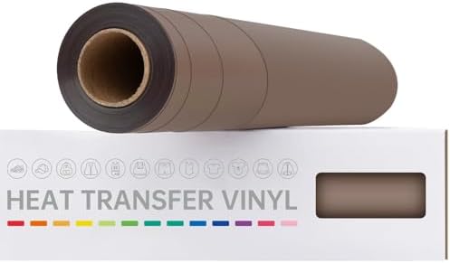 VinylRus Heat Transfer Vinyl, Light Brown, 12" x 20ft