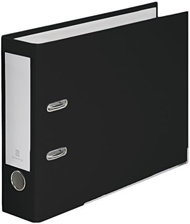 2-Ring Premium Binder for Top-Punched Paper - Black, by Bindertek | Top-Opening, 3" Spine Width, 525 Sheet Capacity, 2.5" Lever Arch Mechanism, Linen-Textured Covers, Steel Reinforced Edges