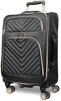 Kenneth Cole REACTION Chelsea Chevron Quilted Luggage, Black, 20-Inch Carry On