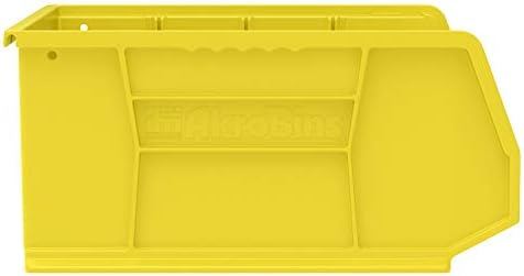 Akro-Mils 30250 AkroBins Plastic Storage Bins, 15"x16"x7", Yellow, 6-Pack