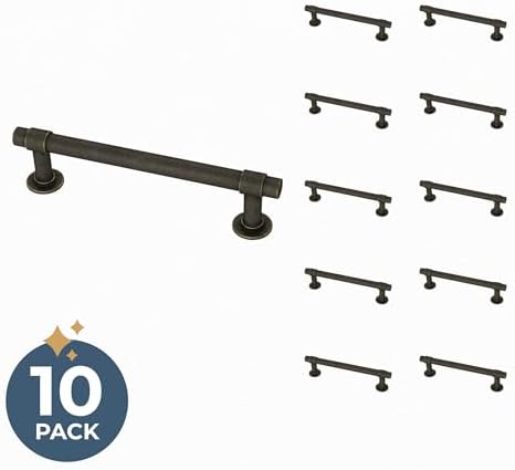 Franklin Brass Francisco (10-Pack) Cabinet Handles 4" Hole Center Pulls | Warm Chestnut Hardware Kitchen Door, Drawers, Dressers, Furniture P29617K-WCN-B