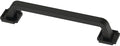 Franklin Brass 10 Pack Matte Black Cabinet Handles 5-1/16 inch (128mm) Kitchen Cabinet Handles and Drawer Pulls for Cupboards and Dressers |Notched Backplate