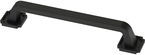Franklin Brass 10 Pack Matte Black Cabinet Handles 5-1/16 inch (128mm) Kitchen Cabinet Handles and Drawer Pulls for Cupboards and Dressers |Notched Backplate