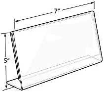 Azar Displays 112723 7" W x 5" H Horizontal L-Shaped Sign Holder-10pk