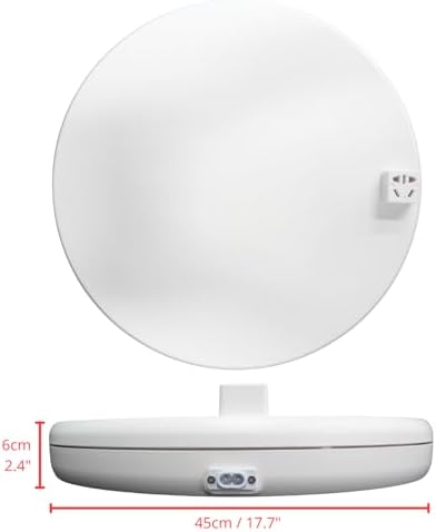 fotoconic Motorized Rotating Display Stand with Power Outlet, 360° Turntable with Remote for Product Photography, Jewelry Figures Collectibles Cake Display, 3 Speed & Reversible Rotation,100kg Load Capacity (White)