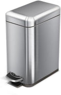 Home Zone Living 1.3 Gallon Stainless Steel Small Trash Can with a Lid