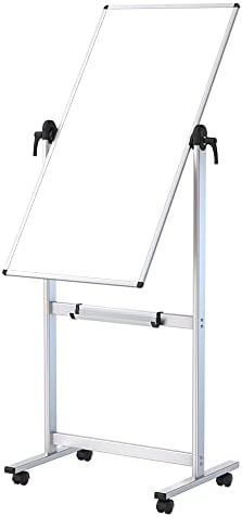 VIZ-PRO Double-Sided Magnetic Mobile Whiteboard, 48" x 24"