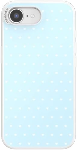PopSockets iPhone 16/17E Phone Case with MagSafe- Sweet Heart Blue | Magnetic, Wireless Charging, Camera & Drop Protection, Blue, Phone, Women