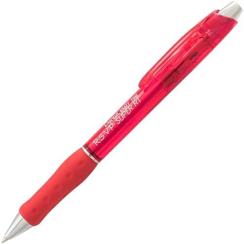 Pentel RSVP Super RT Ballpoint Pen, (0.7mm) Fine Line, Red Ink (BX477-B)
