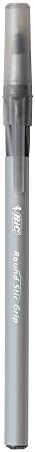 BIC Round Stic Grip Xtra Comfort Ballpoint Pens, Medium Point (1.2mm), Black, Soft Grip For Added Comfort And Control, 36-Count Pack (GSMG361-BLK) (Pack of 18, 648 Count Total)