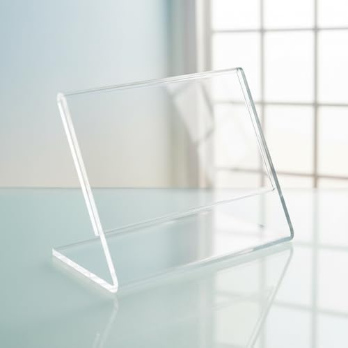 Azar Displays 112737 4" W x 3" H Horizontal L-Shaped Sign Holder -10 pk