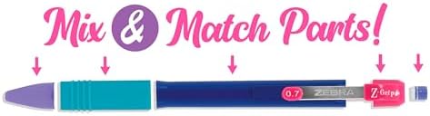 Zebra Pen Z-Grip Mechanical Pencil, 0.7mm #2 HB, Bright Barrels, 24-Pack