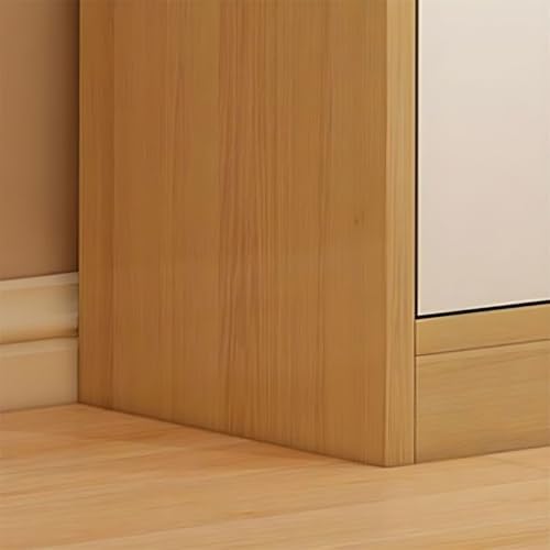 Closed Back Cabinet Wood Standard 9.5'' Wide Bookcase Bookshelf Storage Rack Multi-layered Storage Shelf Cabinet Display Unit Integrated Against the Wall Natural/White 23.6"L x 9.4"W x 70.9"H