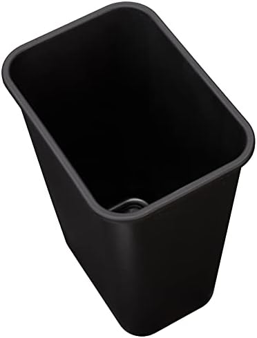 Amazon Basics Rectangular Commercial Office Wastebasket, Easy to Clean, Space-Saving,15.5"L x 11.5"W x 20"H, 10 Gallon, Black