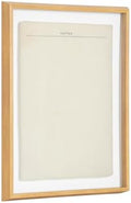 Kate and Laurel Framed Glass Dry Erase Art Vintage Notes Whiteboard for Wall by The Creative Bunch Studio, 18 x 24, Blake Natural Frame, Modern, Dry Erase Art for Wall Decor