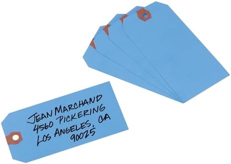 Avery Unstrung Shipping Tags, 11.5 pt. Stock, 4-3/4" x 2-3/8", 1,000 Blue Hang Tags (12355)