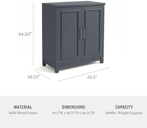 Martha Stewart Lily Pond Modular Storage Cabinet, Slate Blue