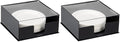 Mind Reader Paper Plate Holder, Covered Dispenser, Dinner Party Essentials, Plate Caddy, Acrylic, 11" L x 11" W x 5" H, Black (Pack of 2)