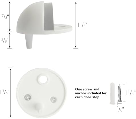Design House Dome Doorstop, White