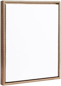 Kate and Laurel Sylvie Blank Framed Canvas Wall Art, 16x20 Gold Beaded, Vintage Modern Empty Canvas for Paint-Your-Own Art, Ready to Paint Premium Canvas Already Framed