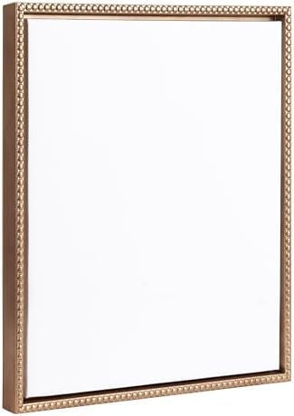 Kate and Laurel Sylvie Blank Framed Canvas Wall Art, 16x20 Gold Beaded, Vintage Modern Empty Canvas for Paint-Your-Own Art, Ready to Paint Premium Canvas Already Framed