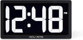 AcuRite 75114M 10-inch LED Digital Clock with Auto Dimming Brightness White (Pack of 8)