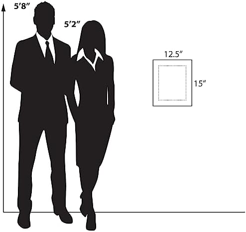 Azar Displays 105514-BLK Acrylic Floating Double Panel Wall Frame,8.5" x11" Graphic Size, Overall Frame Size: 12.5" x 15", Black