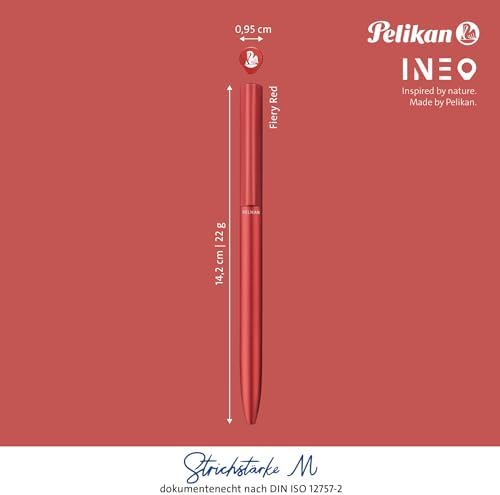 Pelikan Ineo Elements Fiery Red Ballpoint Pen in Folding Box