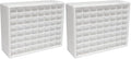 Akro-Mils 64-Drawer Plastic Drawer Storage Cabinet for Garage Organization, Bead Organizer, Building Bricks Storage, Teacher Toolbox, Makeup Organizer, 20-Inch W x 6-Inch D x 16-Inch H, 10164 White