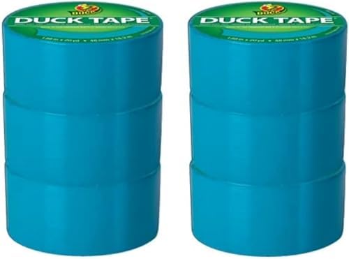Duck Brand Color Duct Tape, 6-Roll, Electric Blue (1311000_C)