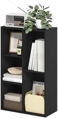 Furinno LUDER Book Shelf, 5-Cube Bookshelf, Reversible Bookcase with Open Shelves, 9.4 x 19.5 x 31.5, Easy Assembly, for Living Room, Bedroom, Home Office, Darkwood
