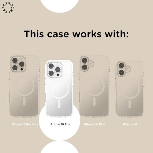 PopSockets iPhone 16 Pro Phone Case with MagSafe, Wireless Charging Compatible, Disney - Boho Wildflowers Blue