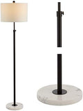 JONATHAN Y June 66" Adjustable Metal Marble Floor Lamp, Oil Rubbed Bronze