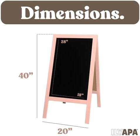Ilyapa A Frame Chalk Board Easel Sign 40x20 in - Sandwich Signs Outdoor