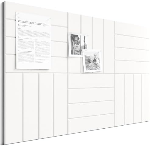 Bumusty 36" x 24" Large Cork Board Alternative, Milky White