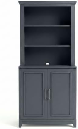 Martha Stewart Lily Pond Modular Base Cabinet and Hutch, Slate Blue