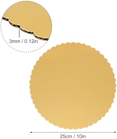 55 Pack 10 Inch Gold Cake Boards, Rounds Cake Cardboard