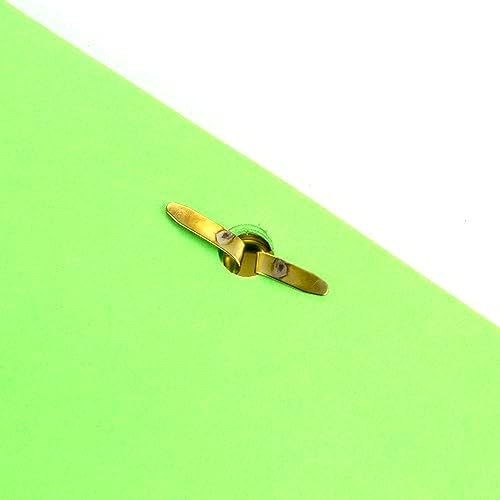 Officemate Round Head Brass Plated Fasteners, 0.5 Inch Shank, 100/Box (99802)