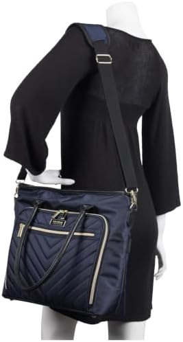 Kenneth Cole REACTION Chelsea Quilted Chevron 15" Laptop & Tablet Business Tote with Removable Shoulder Strap