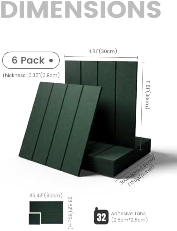 Fluxynara Felt Bulletin Board & Cork Board Alternative, Pine Green