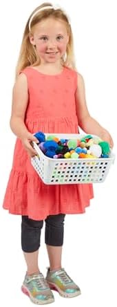 Really Good Stuff Medium Plastic Book Baskets, 11" x 7.5" x 4.5", 6-Pack