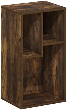 Furinno DALY Book Shelf, 3-Cube Bookshelf, Cube Storage Organizer Bookcase with Irregular Compartments, 9.4 x 11.7 x 21.3, for Living Room, Bedroom, Home Office, Amber Pine