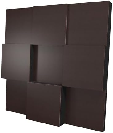 2 PACK — Acoustic Soundproofing Diffusion Panel | Acoustic Treatment for Recording Studio Home Office Podcast Living Room | Absorption - Reflection | Color Plates: (Wenge, EDISON)