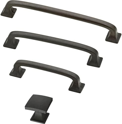 Franklin Brass Lombard (1-Pack) Cabinet Handles 5-1/16' Hole Center Soft Iron Kitchen Drawer Pulls Dresser, Furniture Hardware P29614-SI-C