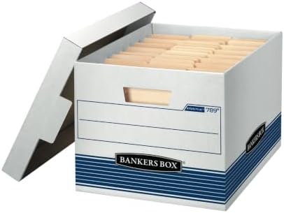 Bankers Box 12-Pack Medium-Duty File Storage Boxes, Letter/Legal, FastFold