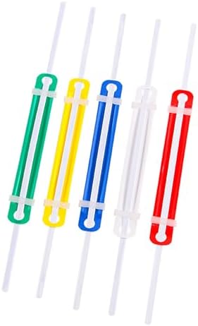 Metal File Fastener, 100 Pcs Metal and Plastic 3.5 Inch 2 Hole Paper Clips for Loose-Leaf and Office (100)